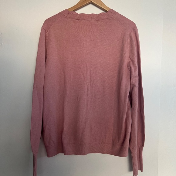 BODEN Pink Scallop Collar Cardigan Sweater - Size XL - Picture 4 of 8